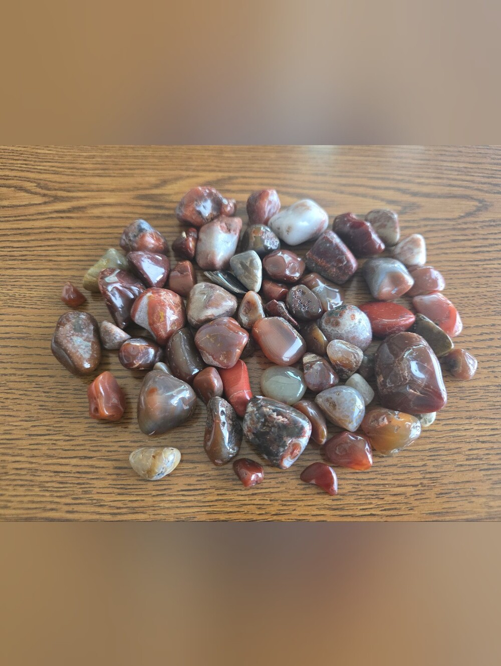 Polished Lake Superior Agate - Natural Red and Brown Home Accent